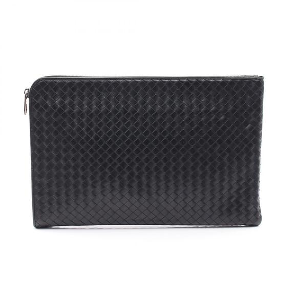 Bottega Veneta Handbags - Bottega Veneta Intrecciato leather clutch bag black
